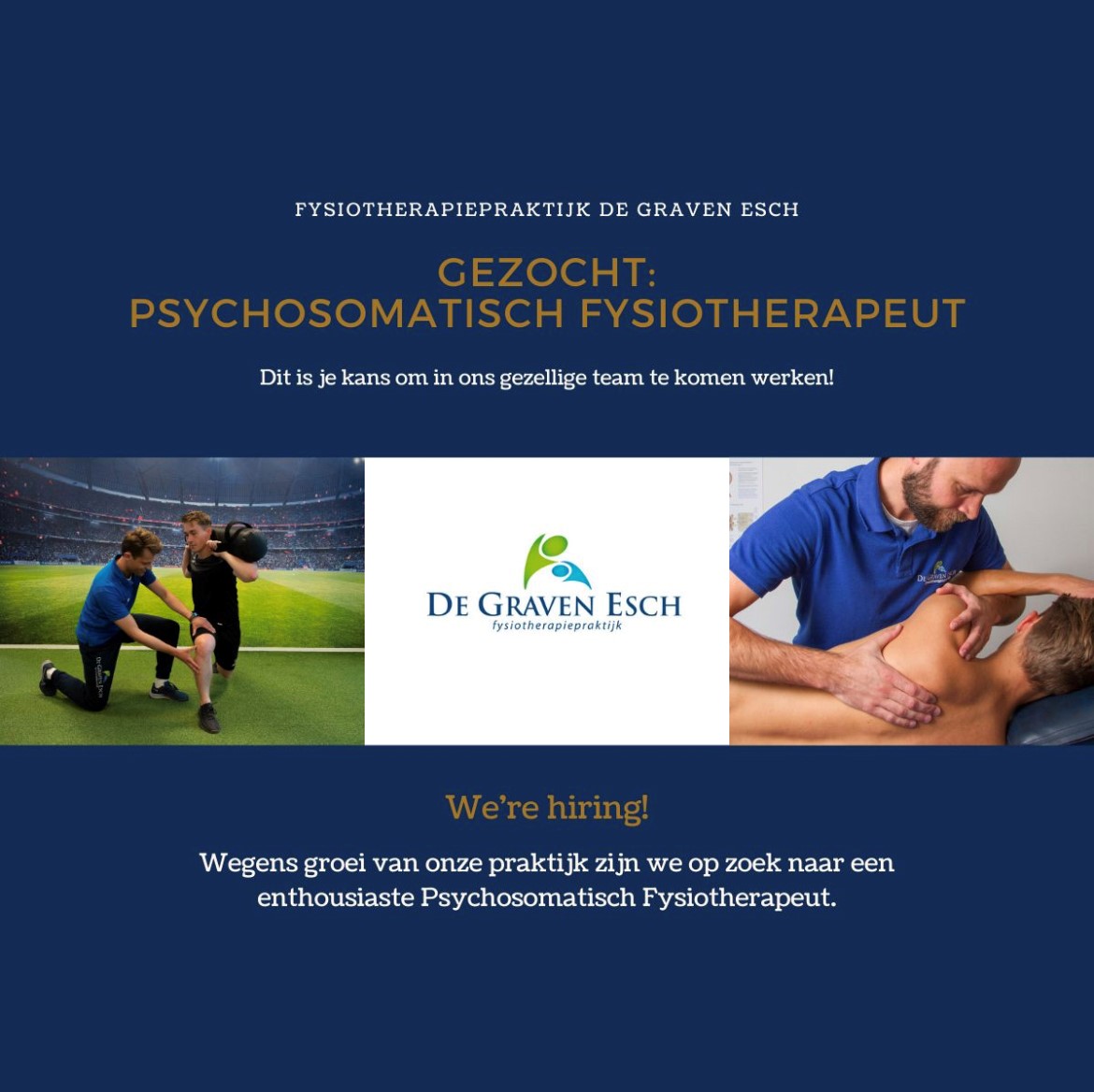 Vacature: Psychosomatisch fysiotherapeut